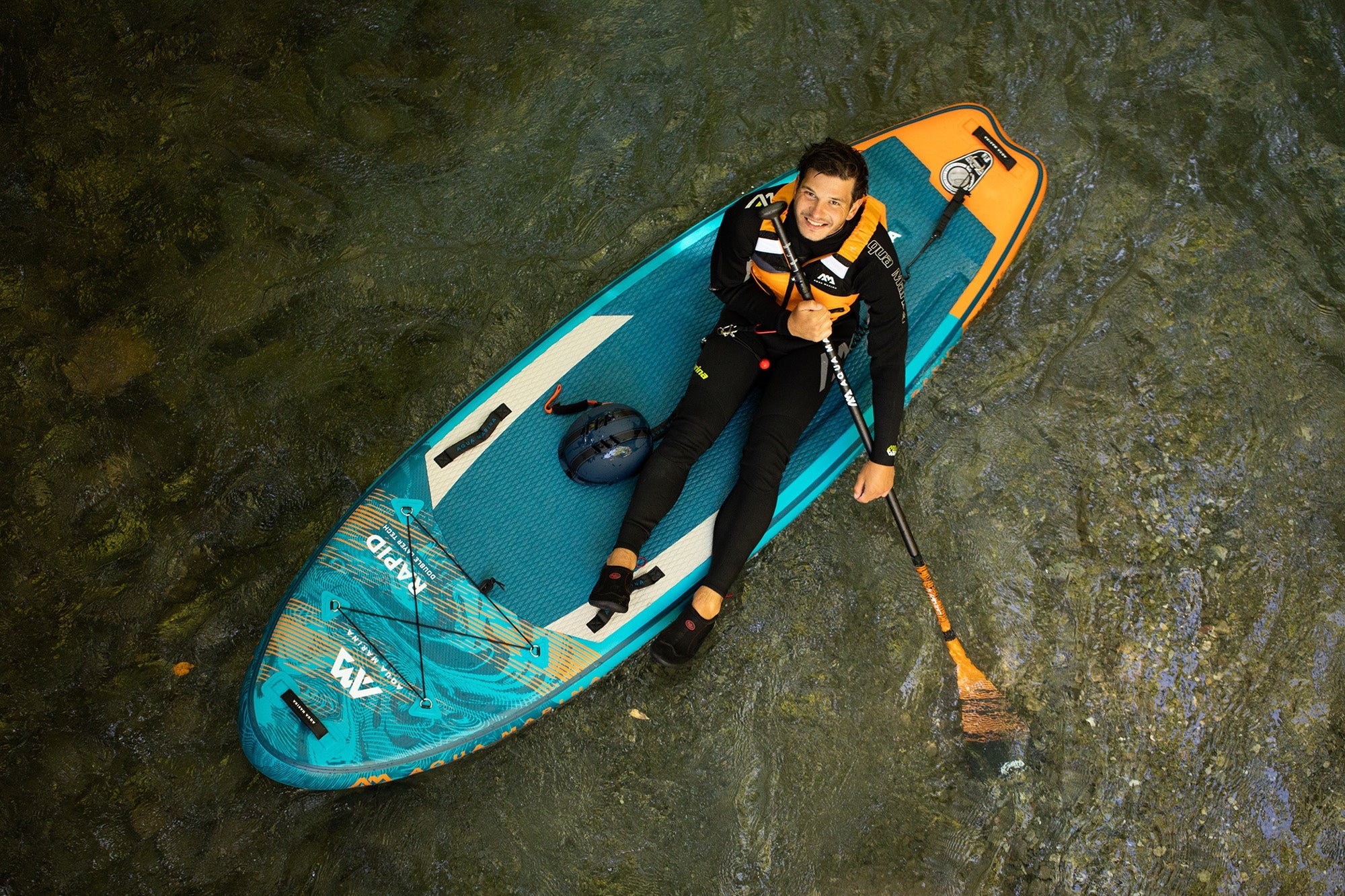 Aqua Marina RAPID 9'6" Inflatable Paddle Board River SUP