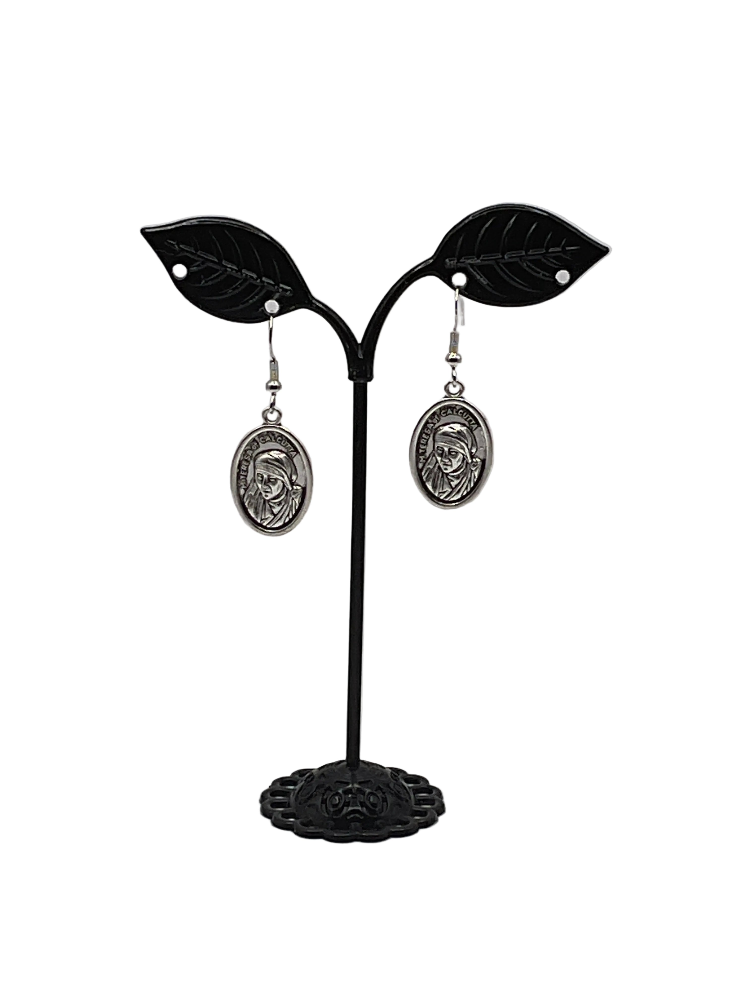 Religious Medal Earrings