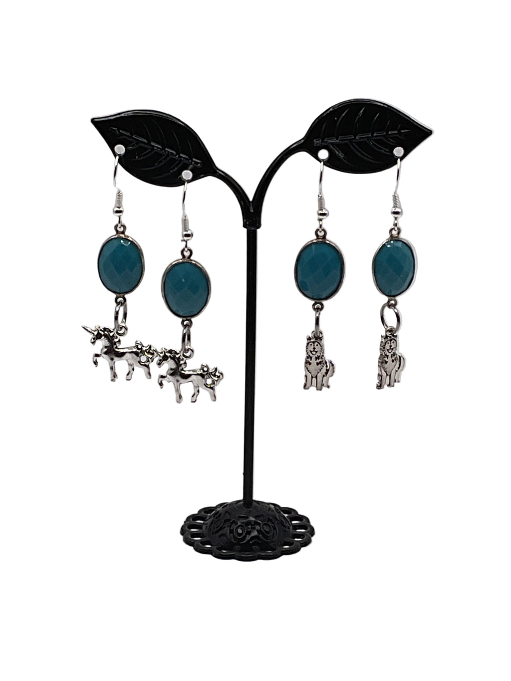 Turquoise Blue Faceted Earrings