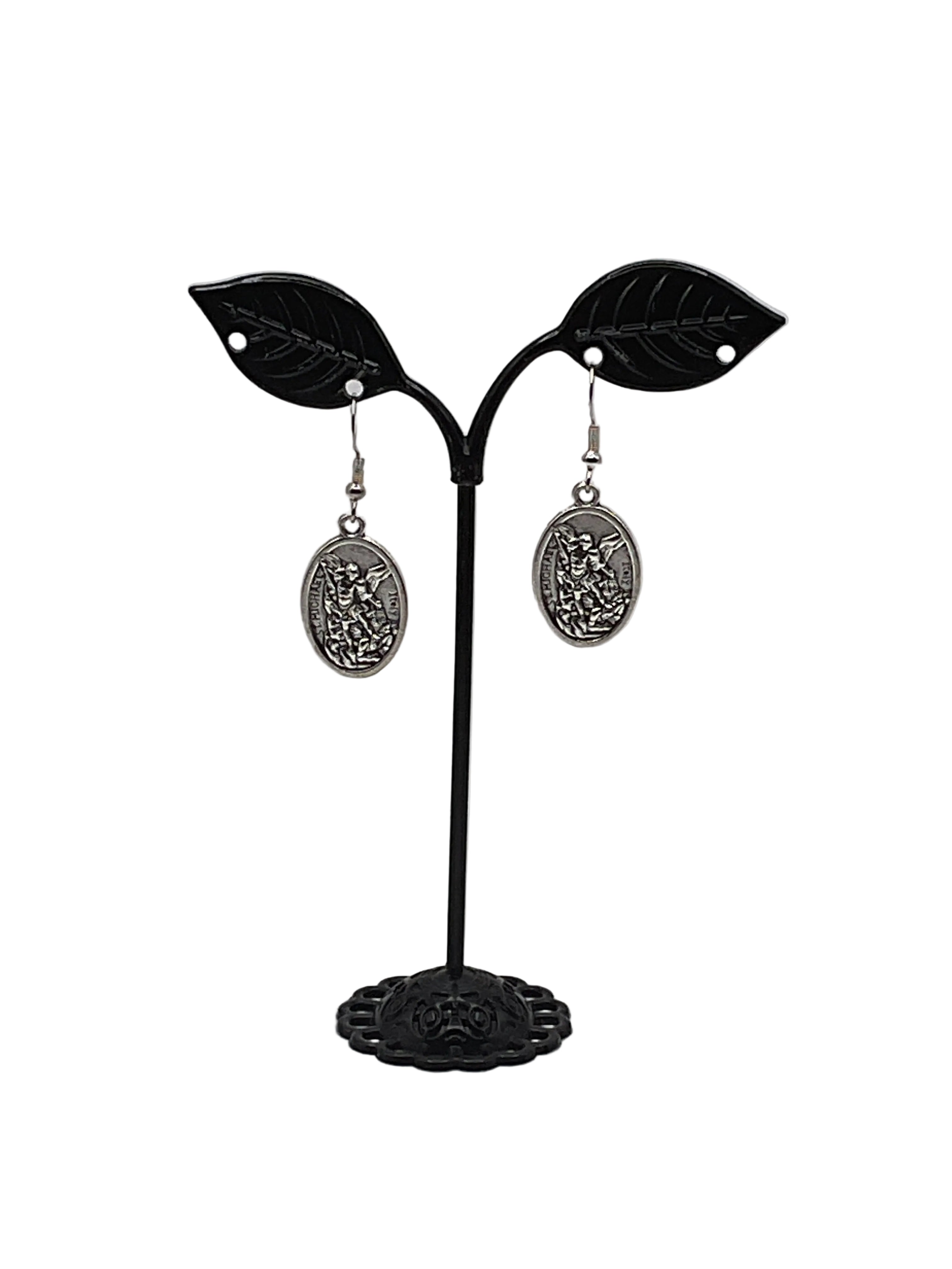 Religious Medal Earrings