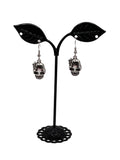 Skull With Flower Earrings
