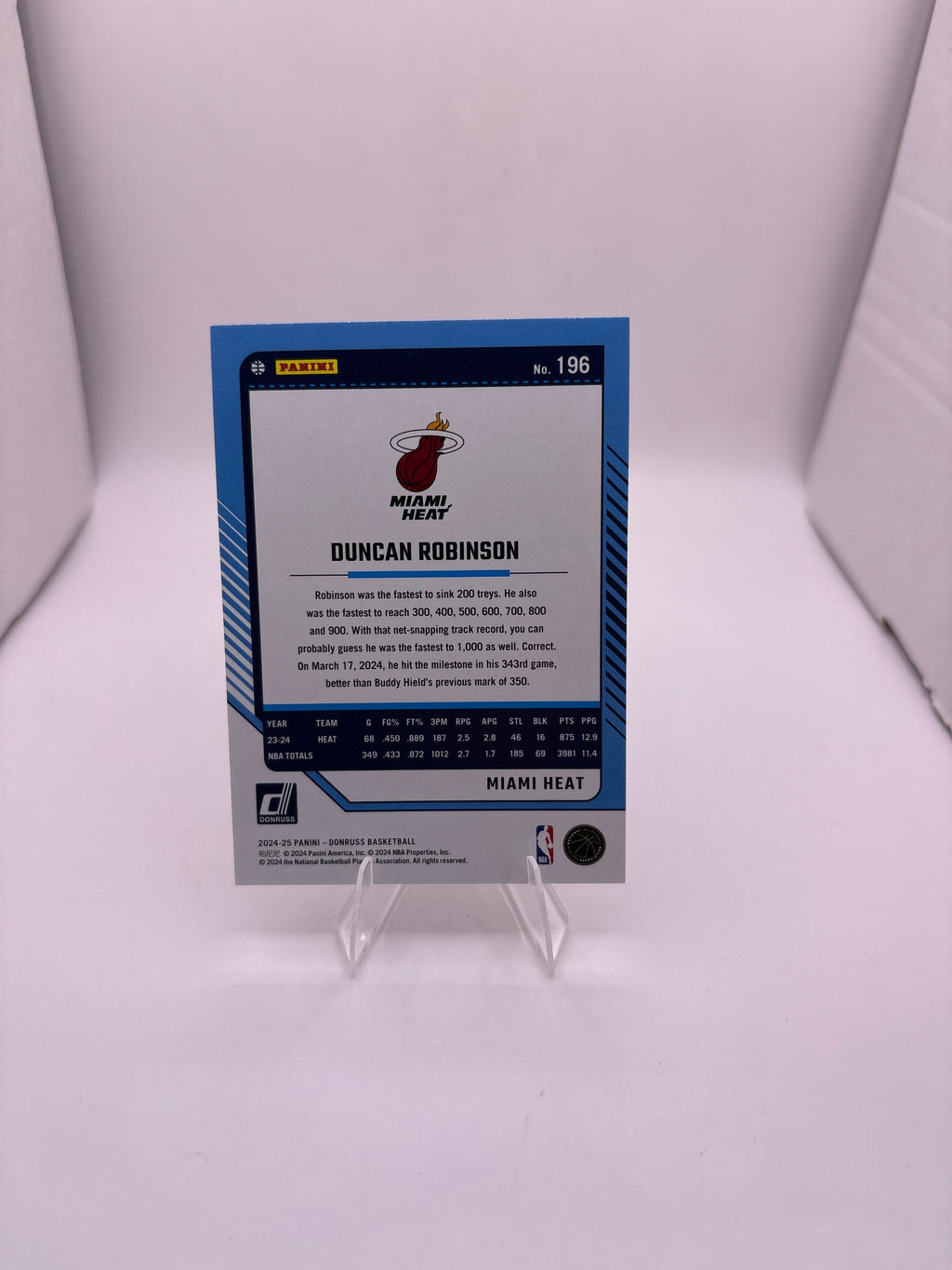 Donruss Duncan Robinson