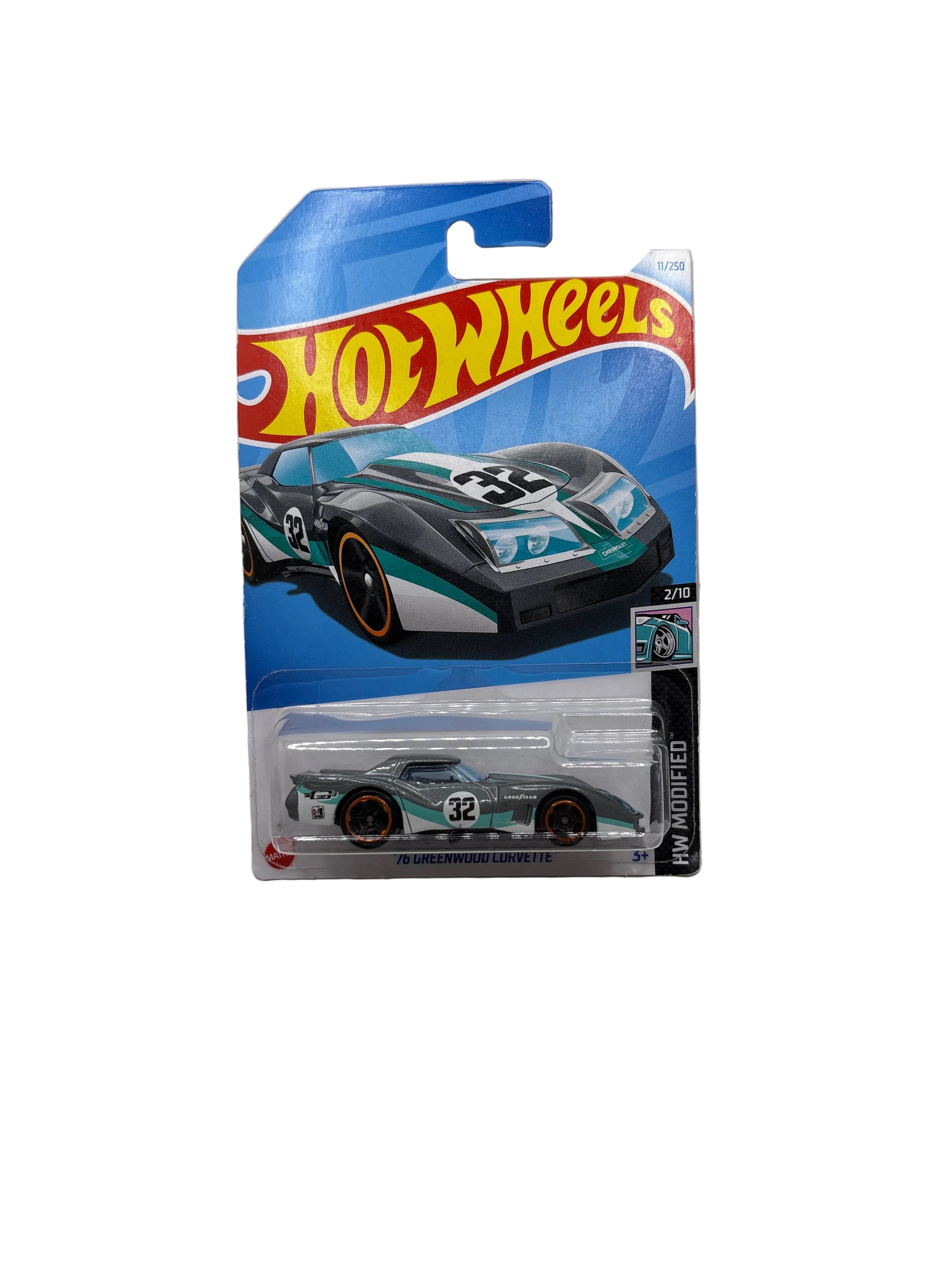 Hot Wheels 76 Greenwood Corvette Diecast gray