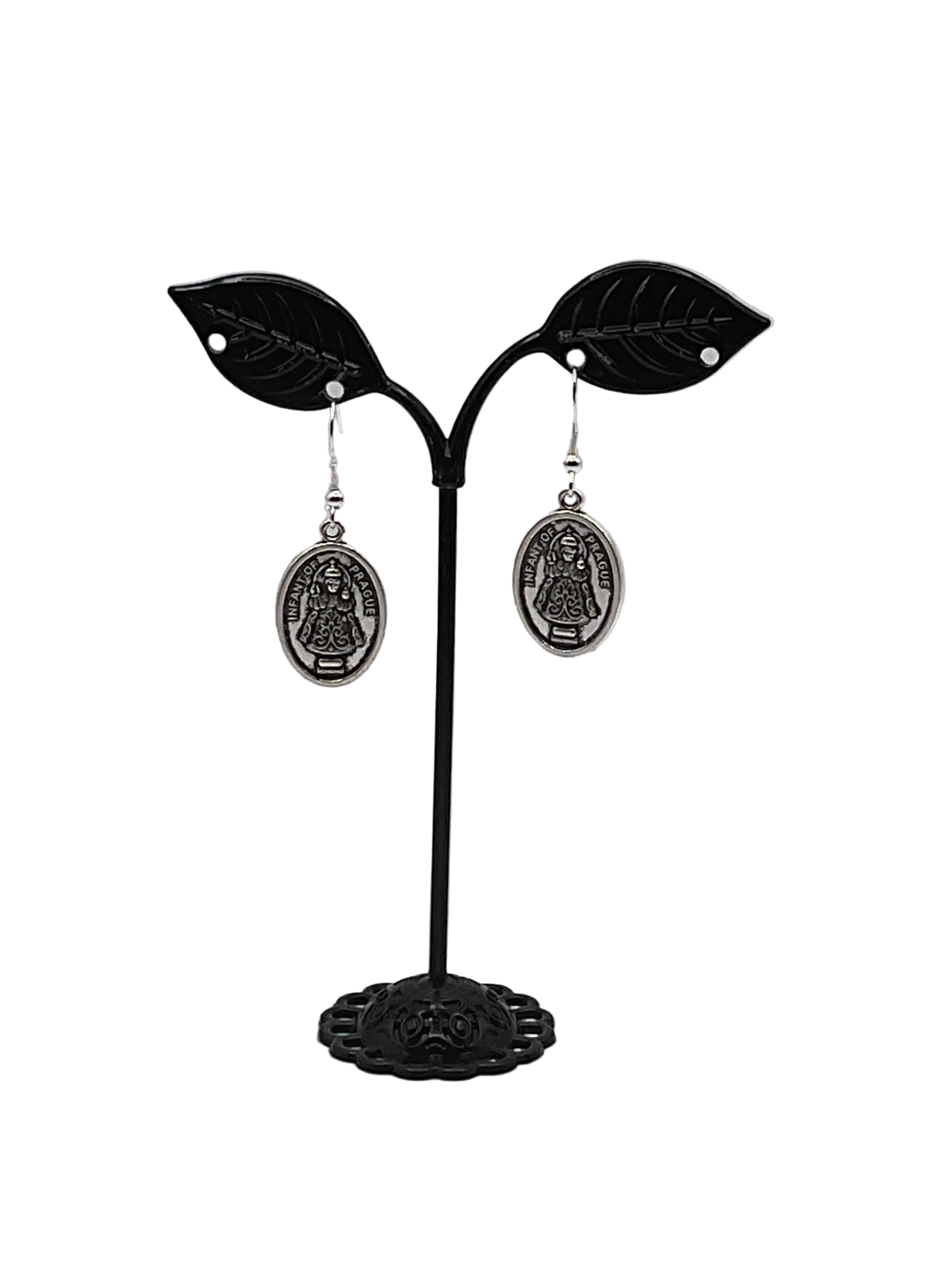 Religious Medal Earrings