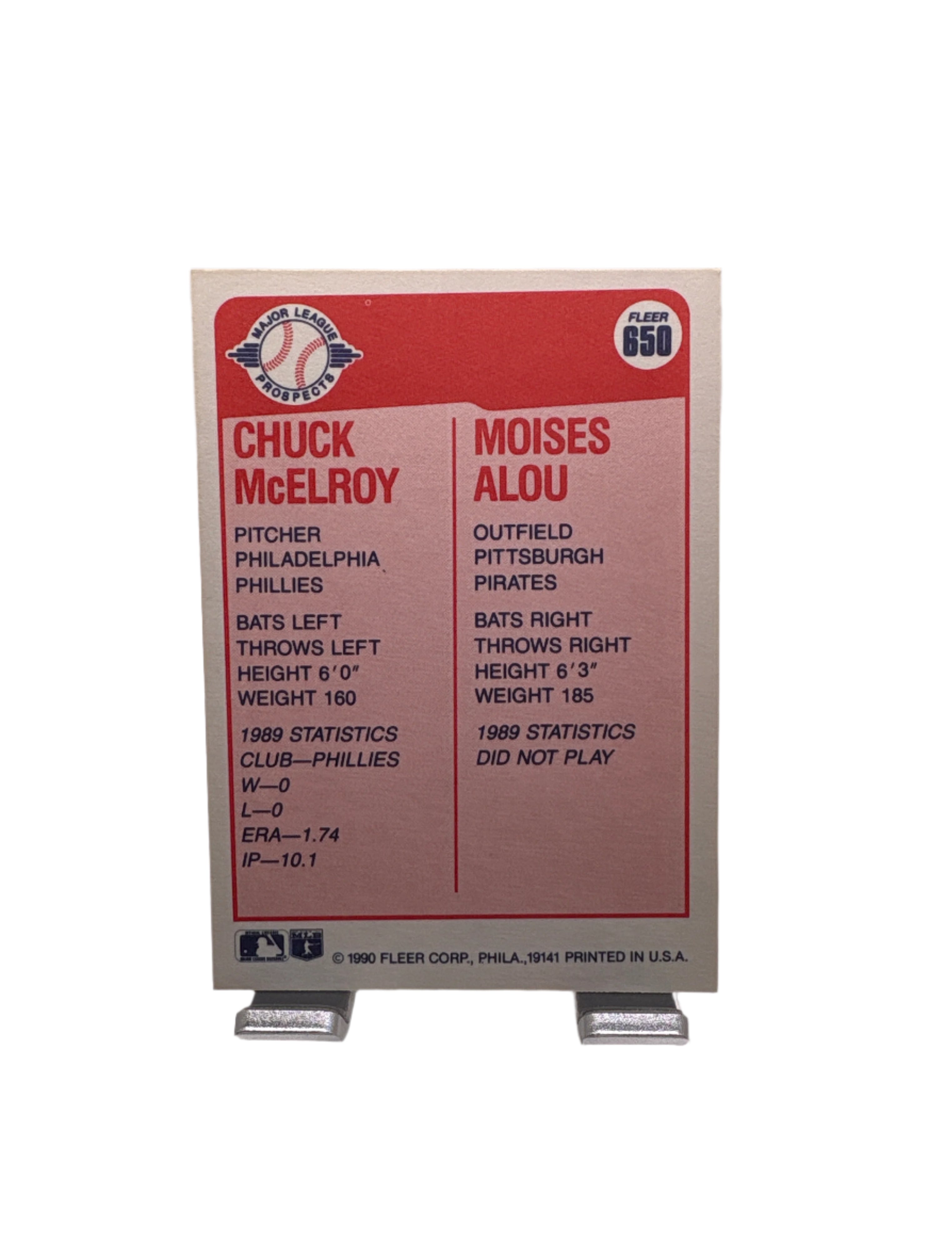 Fleer Chuck McElroy Moises Alou