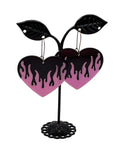 Flaming Heart Earrings
