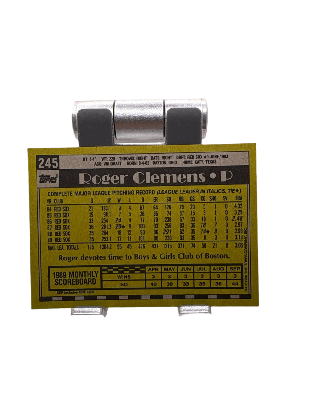 Topps Roger Clemens