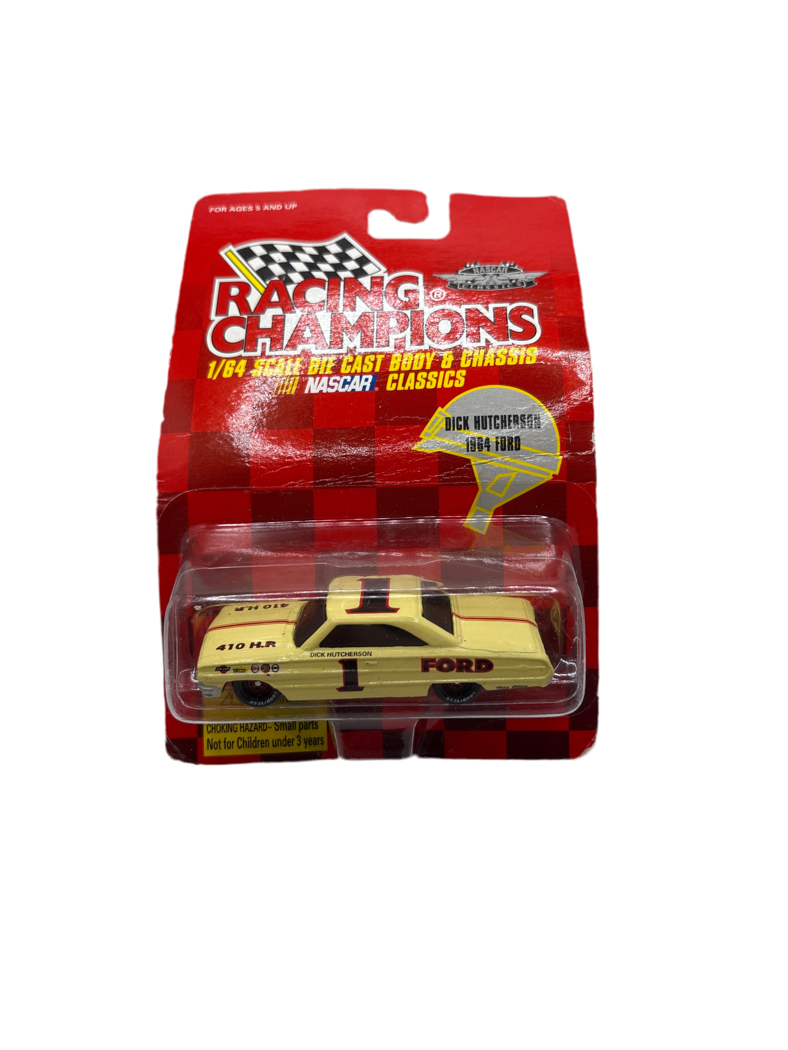 Racing Champions Dick Hutcherson Diecast Yellow