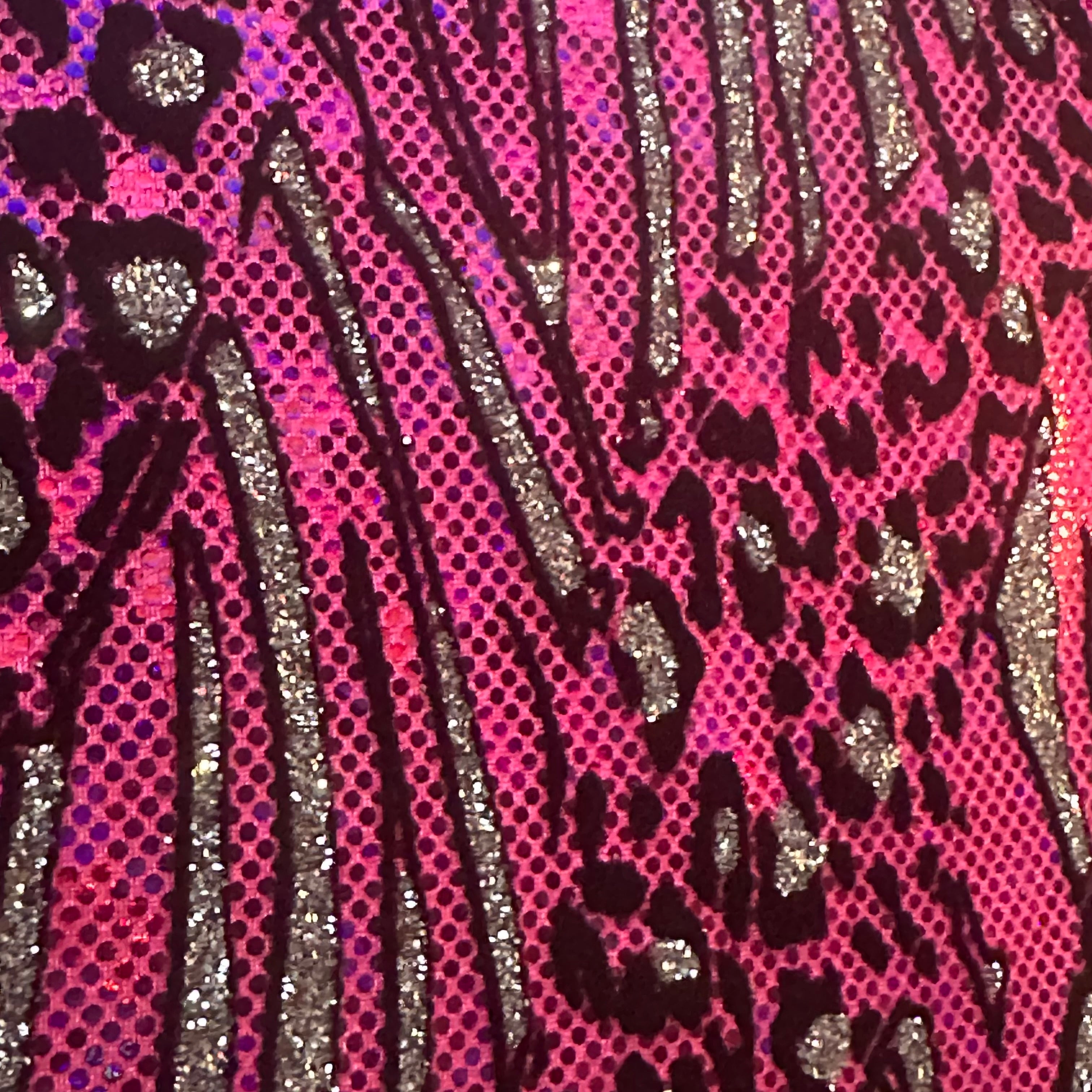 Glitter Cheetah Spandex | Luminous Kinetic Luxe 4-Way | Spandex Palace-0