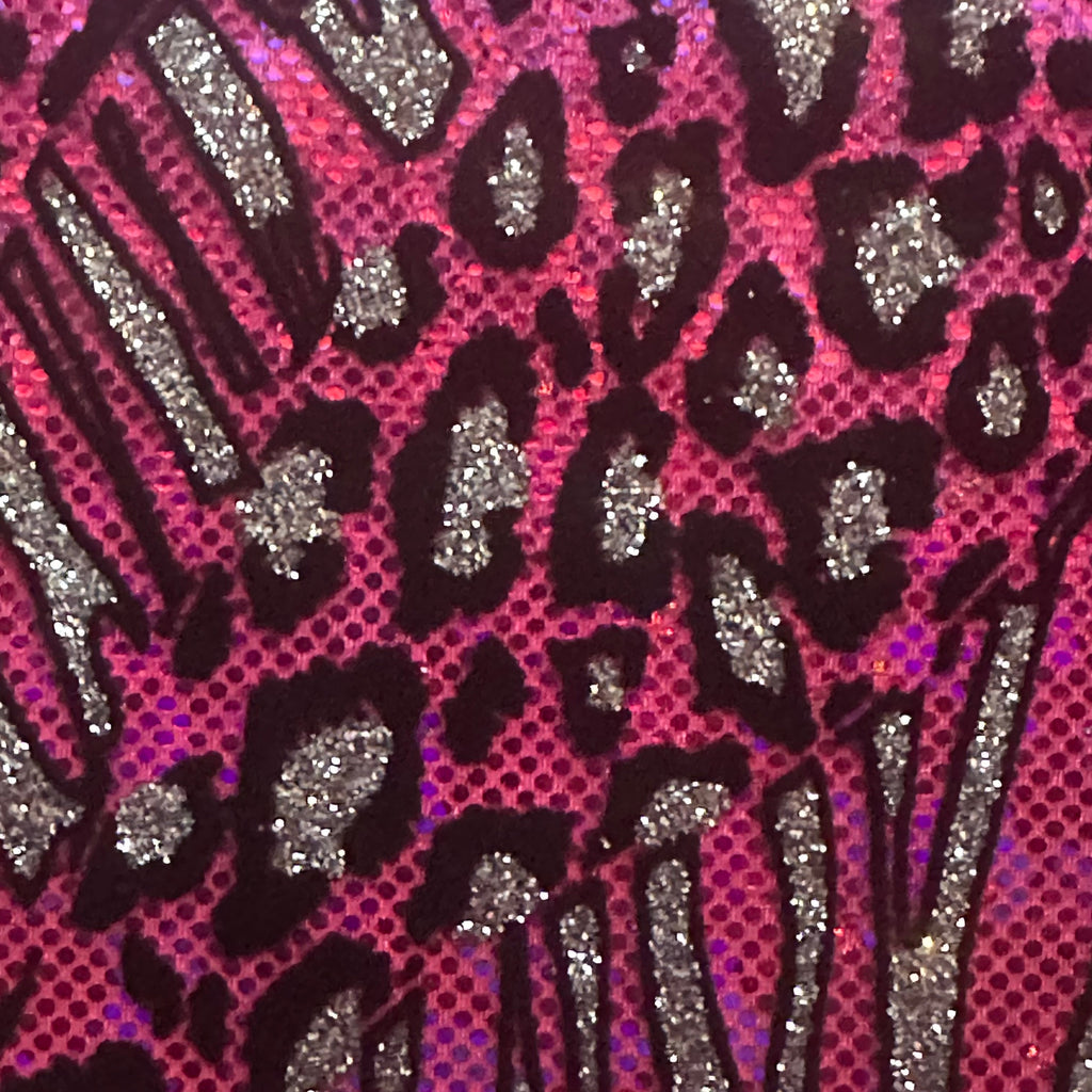 Glitter Cheetah Spandex | Luminous Kinetic Luxe 4-Way | Spandex Palace-1