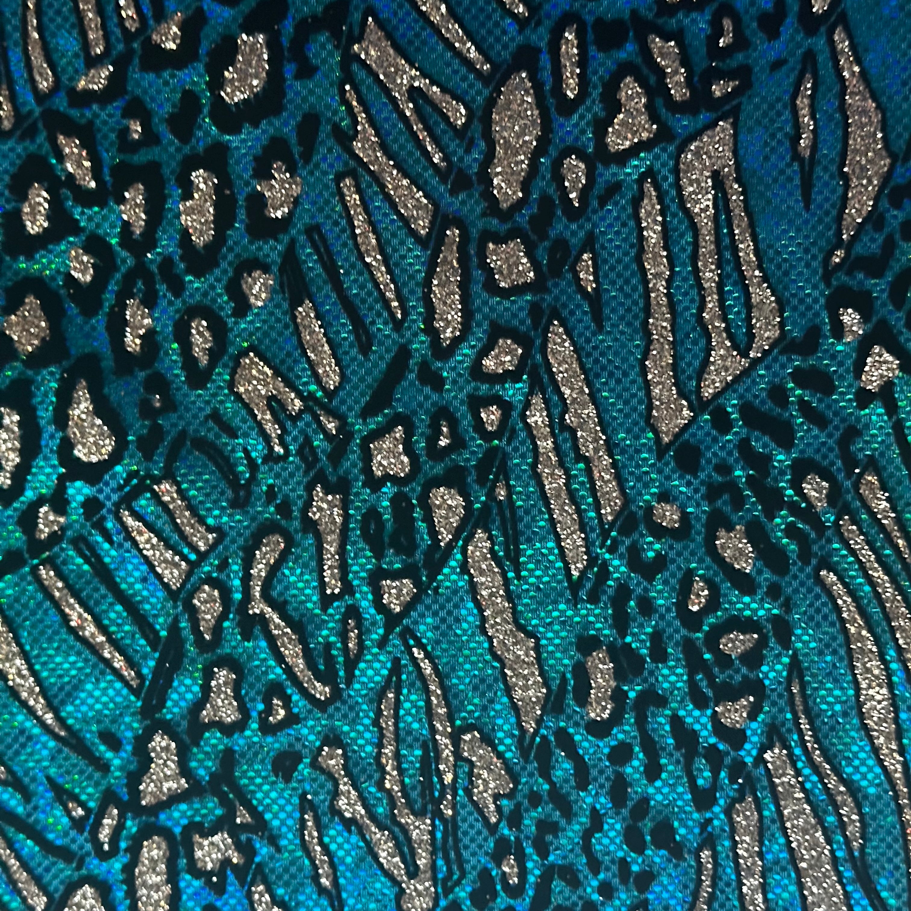 Glitter Cheetah Spandex | Luminous Kinetic Luxe 4-Way | Spandex Palace-3