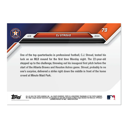 2024 Topps Now CJ Stroud #79 Football Card