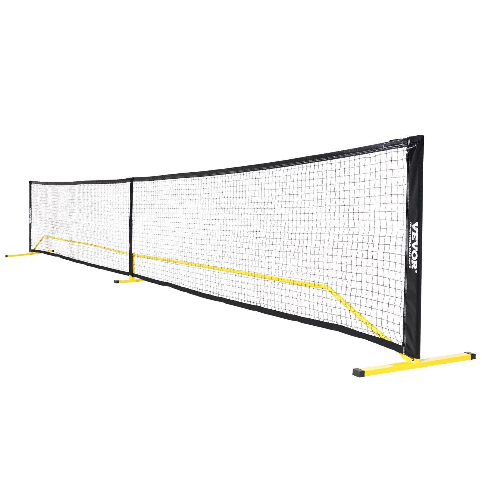 Portable Pickleball Net System, 22FT Regulation Size Net, Weather Resistant Steady Metal Frame & Strong PE Net, Outdoor Game Sports Net with Carrying Bag, Easy Setup, Play in Backyard Driveway