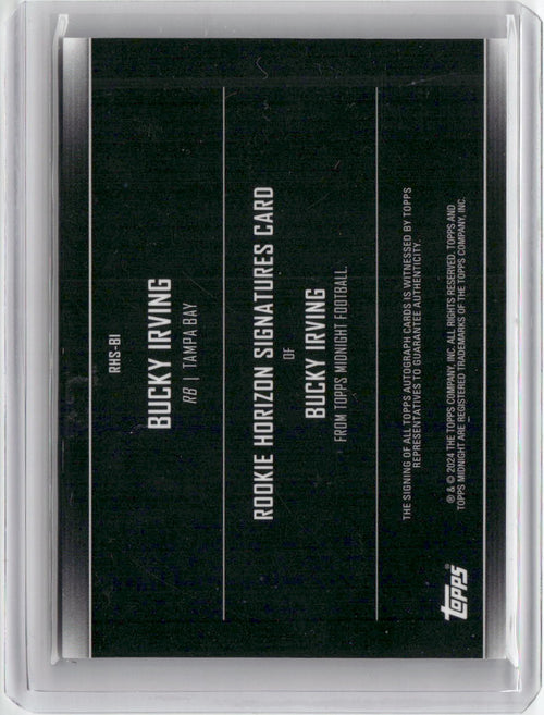2024 Topps Midnight Rookie Horizons Bucky Irving #RHS-BI Autograph Rookie RC Football Card
