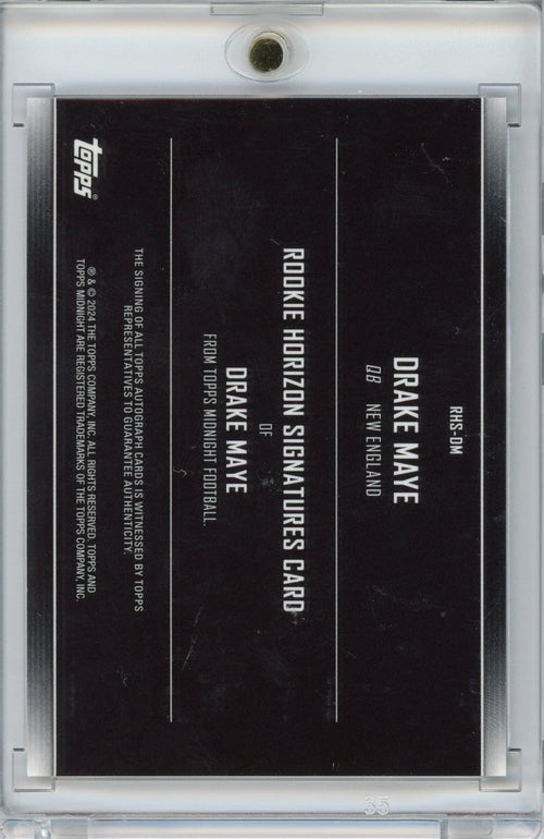 2024 Topps Midnight Drake Maye #RHSDM Horizon Auto Rookie RC Football Card