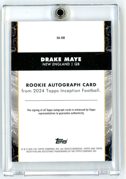2024 Topps Inception Drake Maye #RADM Magenta Auto /99 Rookie RC Football Card