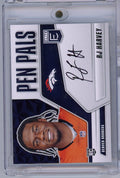 2025 Donruss Elite Pen Pals RJ Harvey #PPRJH Auto Rookie RC Football Card
